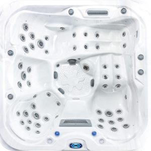 Sunbeach Spas 742-DL – 4-Person 32-Amp Hot Tub with Twin Loungers
