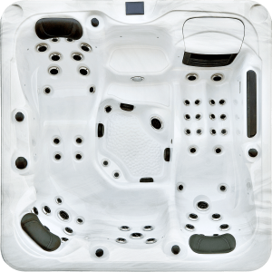 Sunbeach Spas 952-DL – 5-Person 32-Amp Hot Tub with Twin Loungers