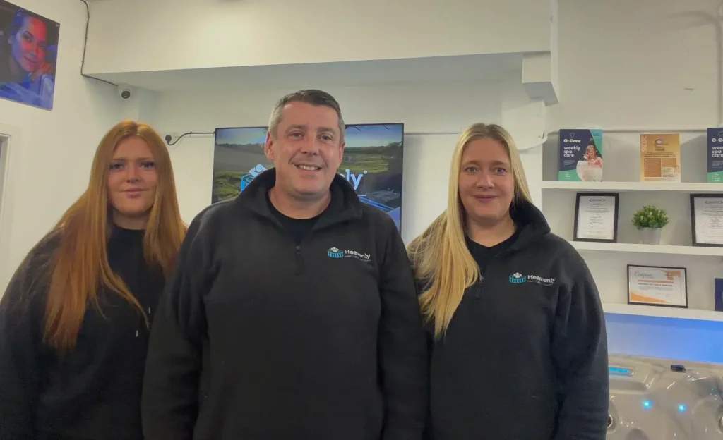 Heavenly Hot Tubs & Swim Spas showroom in Johnstone Scotland