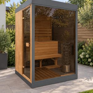 Heavenly Elements™ Vista 150 Deco Bronze Glass Garden Sauna